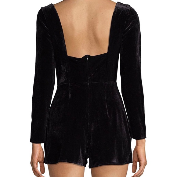 Avantlook Brand, Black Velvet Romper, Shorts Romper